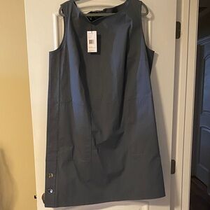 Lafayette 148 New York Charcoal Sleeveless Mini Dress